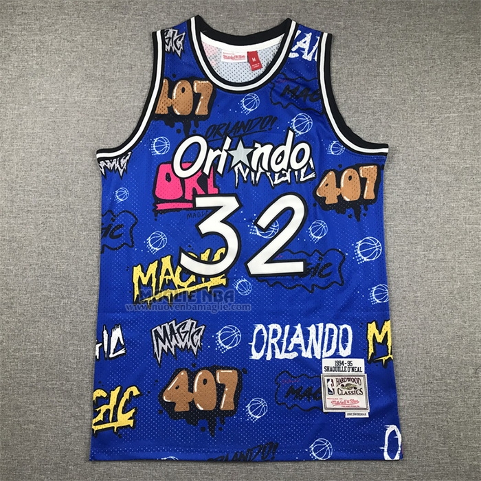 Maglia
 NO 32 Orlando Magic Mitchell & Ness Slap Sticker 1994-95 Blu
 Shaquille O'Neal